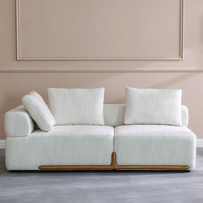 Galaxy 7-Seater Sectional Corner Fabric Sofa - Beige/Brown - With 2-Year Warranty