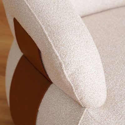 Elron 1-Seater Fabric Swivel Chair - Beige/Tan - With 2-Year Warranty