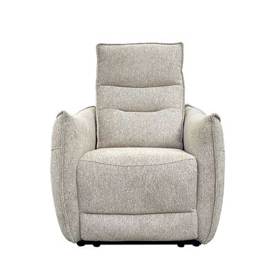 Cazo 1-Seater Fabric Power Recliner - Beige - With 2-Year Warranty