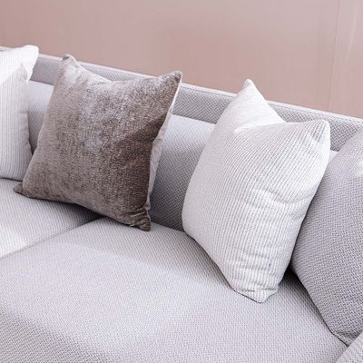 Trident 3-Seater Fabric Sofa - Grey/Champagne - With 2-Year Warranty