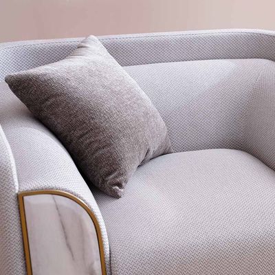 Trident 1-Seater Fabric Sofa - Grey/Champagne - With 2-Year Warranty