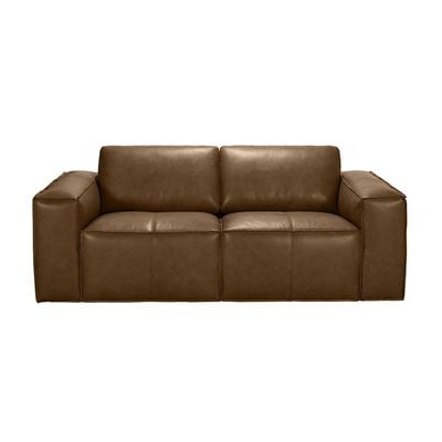 Cabal 5-Seater Leather Sofa Set - Tan - With 2-Year Warranty