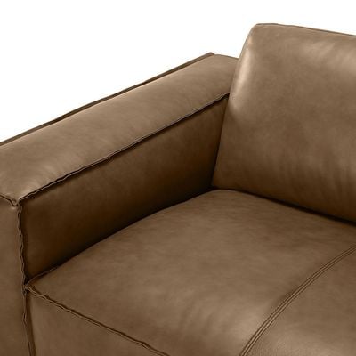 Cabal 5-Seater Leather Sofa Set - Tan - With 2-Year Warranty