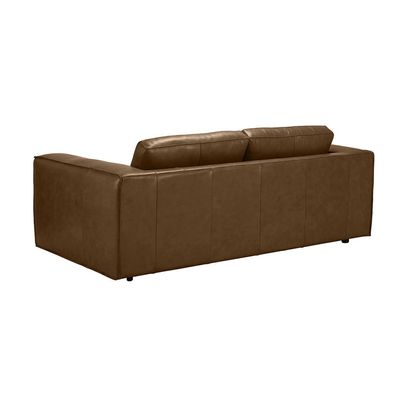 Cabal 2-Seater Leather Sofa - Tan - With 2-Year Warranty