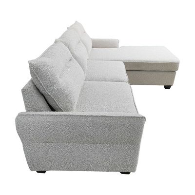 Aspin 3-Seater Reversible Corner Fabric Sofa - Light Grey - With 2-Year Warranty