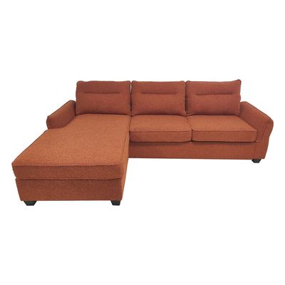 Aspin 3-Seater Reversible Corner Fabric Sofa - Orange - With 2-Year Warranty