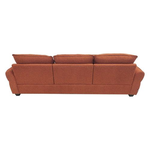 Aspin 3-Seater Reversible Corner Fabric Sofa - Orange - With 2-Year Warranty