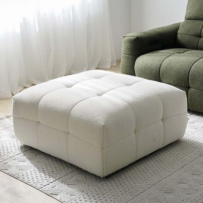 Darel 3-Seater Fabric Recliner Set - White/Green - With 2-Year Warranty