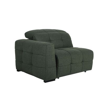 Darel 3-Seater Fabric Recliner Set  - White/Green - With 2-Year Warranty