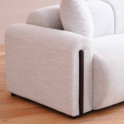 Satoshi 4-Seater Fabric Sofa - Light Beige - With 2-Year Warranty