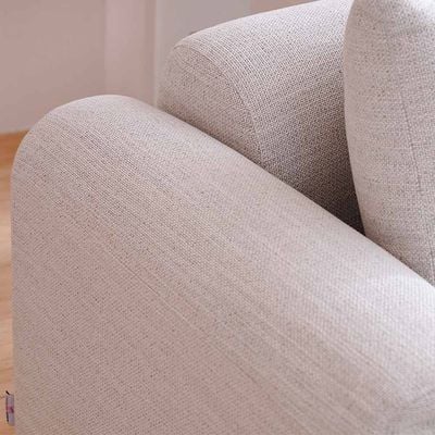 أريكة قماش ساتوشي 3 مقاعد - بيج فاتح - مع ضمان لمدة عامين