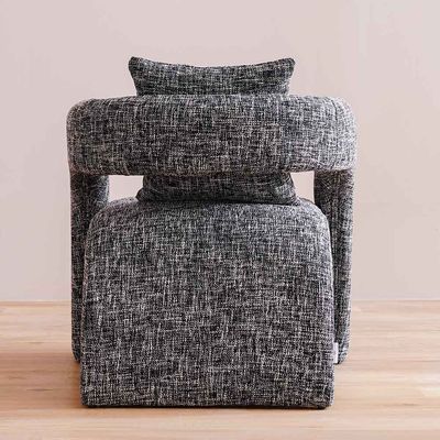 Satoshi 1 Seater Fabric Sofa - Dark Grey
