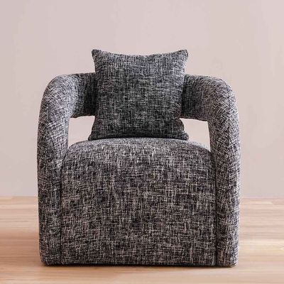 Satoshi 1-Seater Fabric Sofa - Dark Grey - With 2-Year Warranty