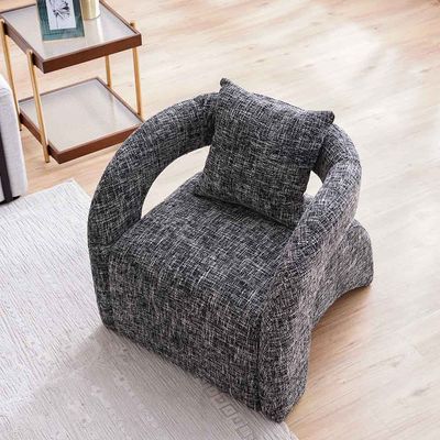 Satoshi 1 Seater Fabric Sofa - Dark Grey