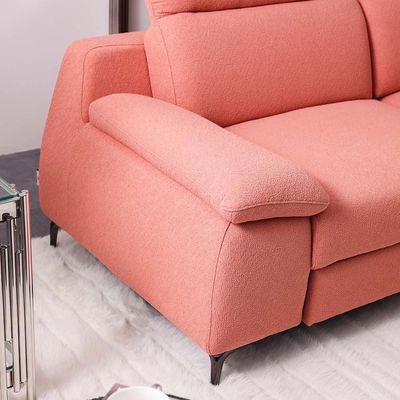 Vargas 5-Seater Fabric Corner Sofabed with Storage - Pink - With 2-Year Warranty