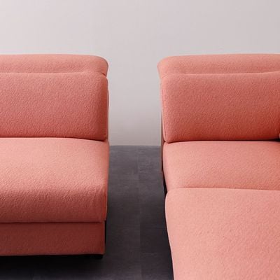 Vargas 5-Seater Fabric Corner Sofabed with Storage - Pink - With 2-Year Warranty