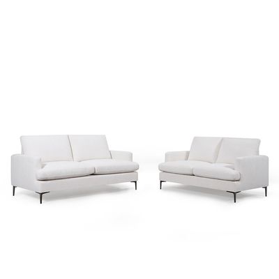 Astropol 3 + 2 Seater Fabric Sofa Set  - White