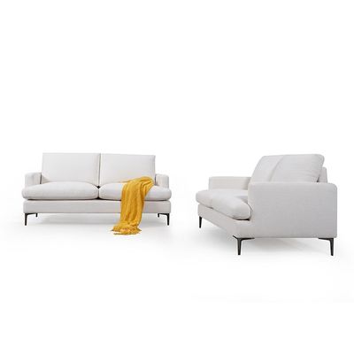 Astropol 3 + 2 Seater Fabric Sofa Set  - White