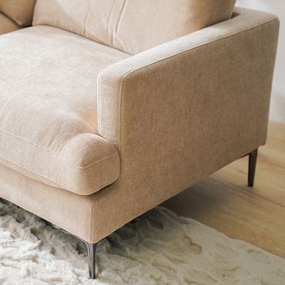 Astropol 5-Seater Fabric Sofa Set - Beige - With 2-Year Warranty