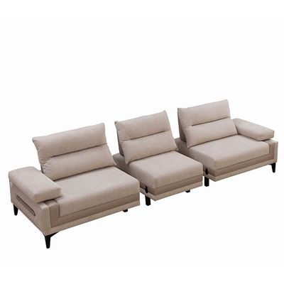 Elista 4 Seater Fabric Sofa - Beige