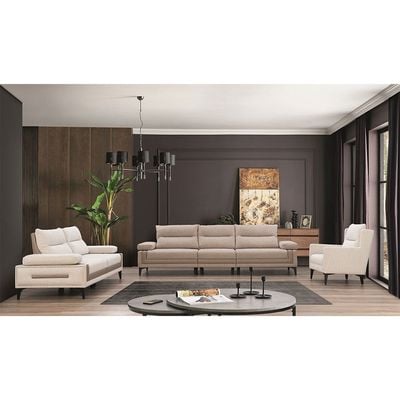 Elista 4-Seater Fabric Sofa - Beige - With 2-Year Warranty
