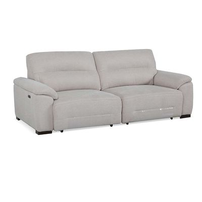 Lazuli 3-Seater Reversible Fabric Power Motion Recliner - Light Grey - With 2-Year Warranty