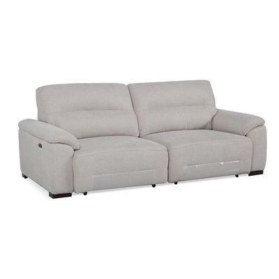 Lazuli 3 Seater Fabric Power Motion Recliner - Light Grey