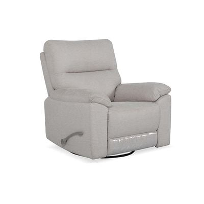 Lazuli 1 Seater Swivel Recliner - Light Grey