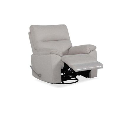 Lazuli 1-Seater Swivel Recliner - Light Grey - With 2-Year Warranty