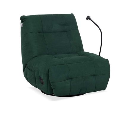 Lapiz 1-Seater Swivel Recliner with Phone Holder - Green - With 2-Year Warranty