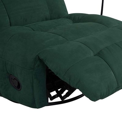 Lapiz 1-Seater Swivel Recliner with Phone Holder - Green - With 2-Year Warranty