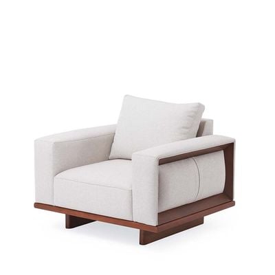 Vento 1-Seater Fabric Sofa - Beige - With 2-Year Warranty