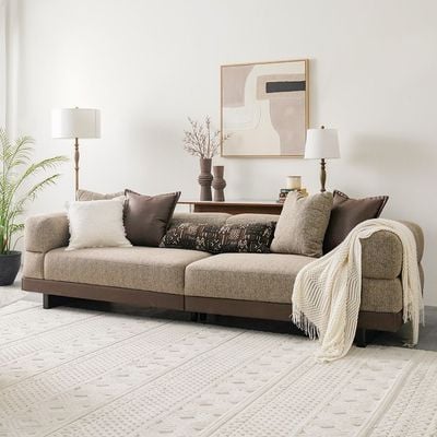 Kaltera 4 seater Fabric sofa -Brown 
