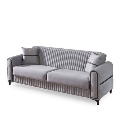 Odesa 3-Seater Fabric Sofa - Light Grey - With 2-Year Warranty