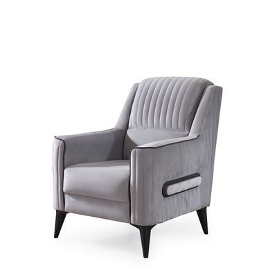 Odesa 1 Seater Fabric Sofa - Light Grey