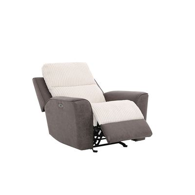 Trifecta 1-Seater Fabric Power Glider Recliner - Light Beige/Brown - With 2-Year Warranty