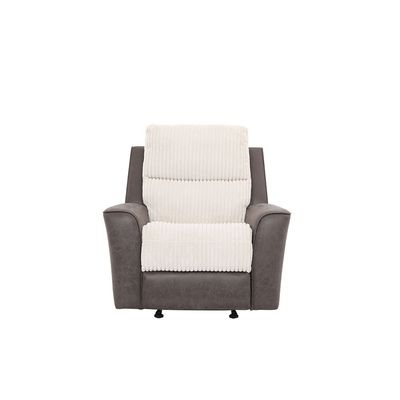 Trifecta 3+2+1 Seater Fabric Power Glider Recliner - Light Beige / Brown