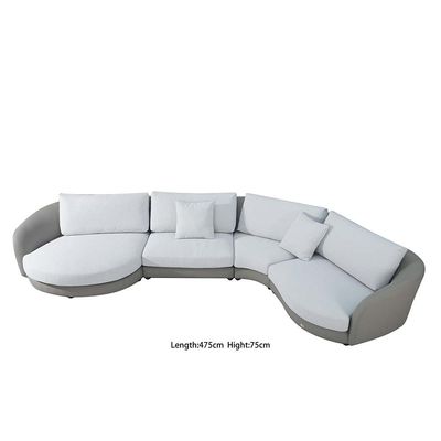 Nimmya 10-Seater Sectional Corner Fabric Sofa - Grey/Beige - With 2-Year Warranty