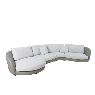 Nimmya 10-Seater Sectional Corner Fabric Sofa - Grey/Beige - With 2-Year Warranty