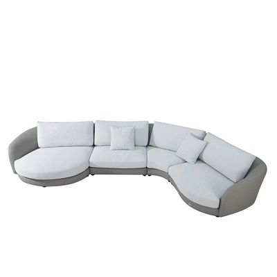 Nimmya 10-Seater Sectional Corner Fabric Sofa - Grey/Beige - With 2-Year Warranty