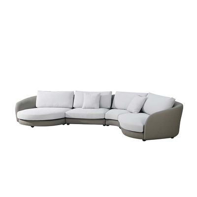 Nimmya 10-Seater Sectional Corner Fabric Sofa - Grey/Beige - With 2-Year Warranty