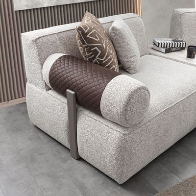 Atemis 4+3+1 Seater Fabric Sofa Set- Beige