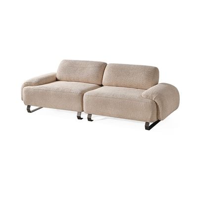 Truva 3-Seater Fabric Sofa - Cream - With 2-Year Warranty