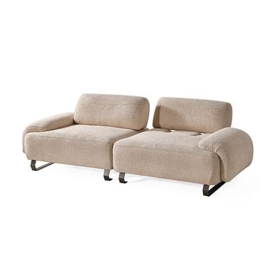 Truva 3-Seater Fabric Sofa - Cream - With 2-Year Warranty