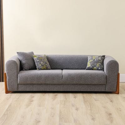 Everest 3-Seater Fabric Sofa - Grey - With 2-Year Warranty