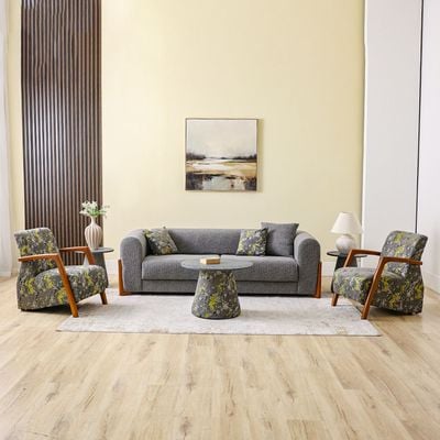 Everest 3-Seater Fabric Sofa - Grey - With 2-Year Warranty