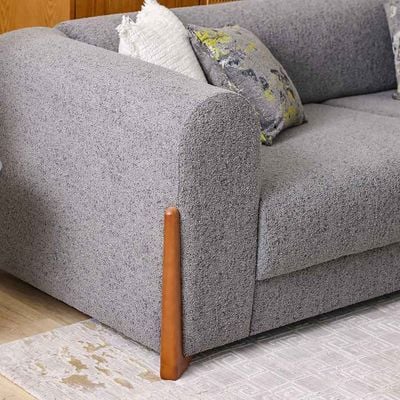 Everest 3-Seater Fabric Sofa - Grey - With 2-Year Warranty