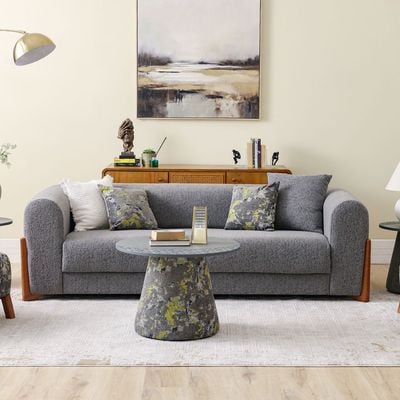 Everest 3-Seater Fabric Sofa - Grey - With 2-Year Warranty