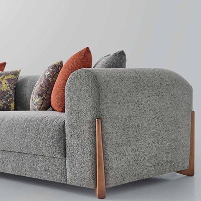 Everest 3 Seater Farbric Sofa -Grey