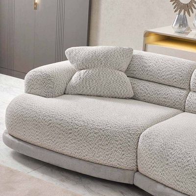 Calibra 4+3-Seater Fabric Sofa Set - Light Grey - With 2-Year Warranty